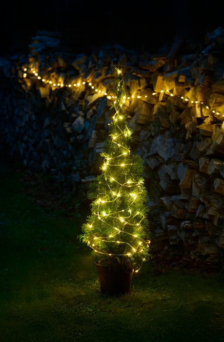 Lyskjede Flex 100 LED m/blink varm hvit 9,9 meter